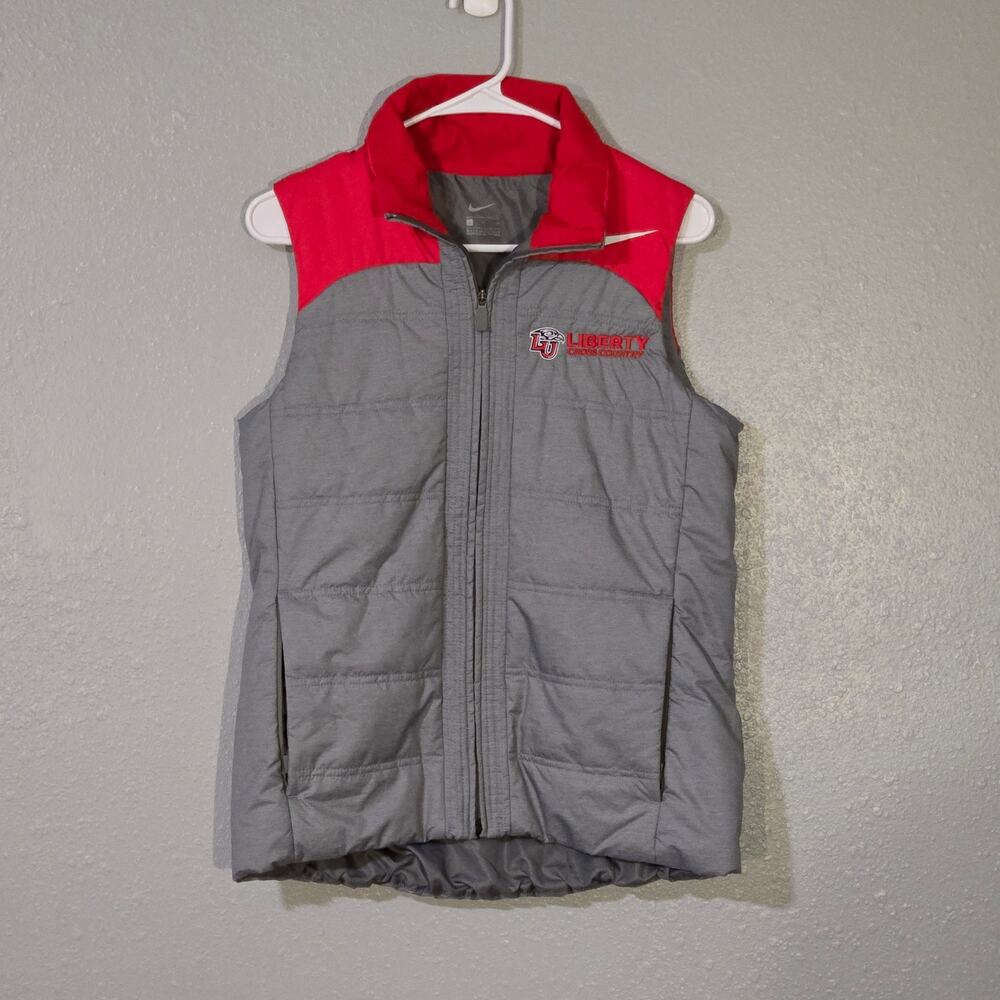 Nike Puffer Vest Liberty University Cross Country Track Size Women Small Eagles